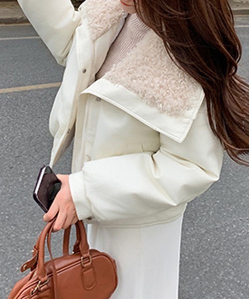 gossip!ロサンゼルス ダウンコート ダウンジャケット YUGA 合成革皮