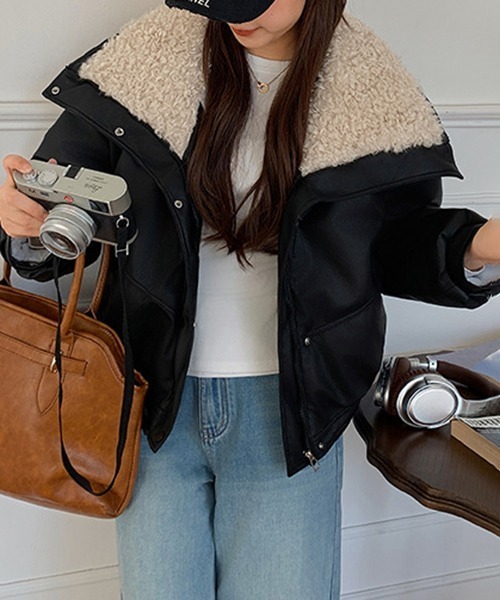 ジャケット・アウター gogo gossip!ロサンゼルス ダウンコート ダウンジャケット YUGA 合成革皮