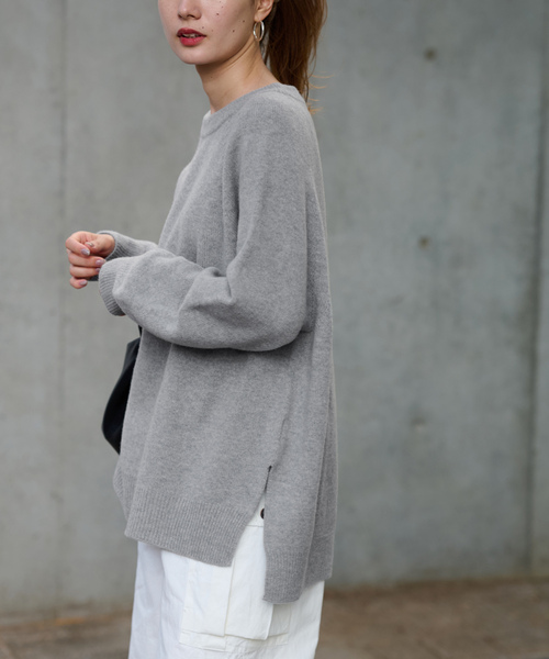 FRAMeWORK グレー フォックス　カシミア　長袖セーター FRAMeWORK グレー フォックス カシミア 長袖セーター