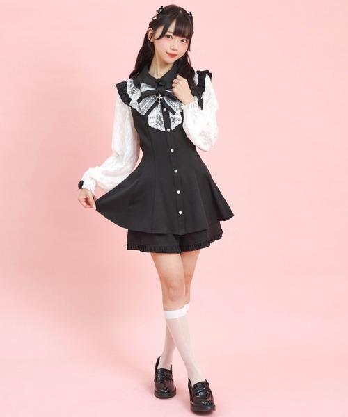 「Secret Honey」 セットアップ MEDIUM ブラックミックス レディース_画像4