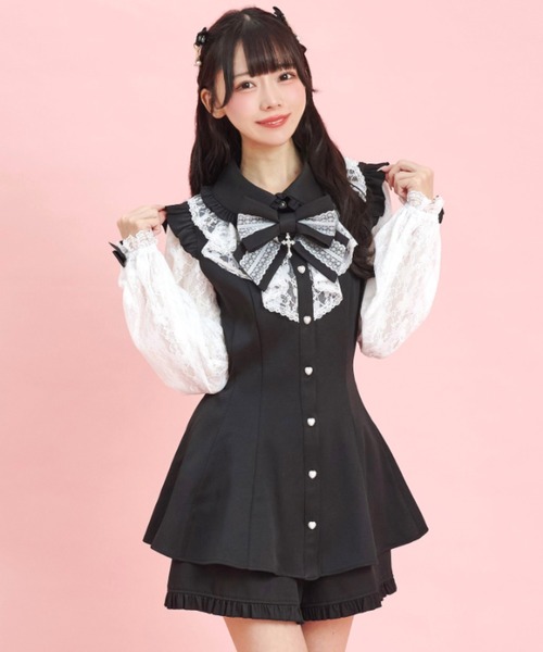 「Secret Honey」 セットアップ MEDIUM ブラックミックス レディース_画像5