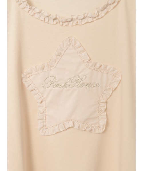 PINK HOUSE（ピンクハウス） tシャツ 星アップリケ付きカットソー