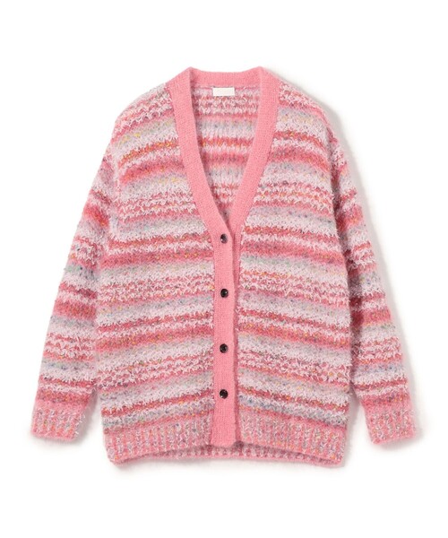 Ballsey（ボールジィ） カーディガン ミックスボーダー Vネック