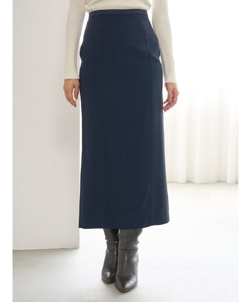 【美品】　snidel シンプルペンシルスカート ネイビー　バックスリット　1 SNIDEL（スナイデル） スカート シンプルペンシルスカート : ZOZOTOWN