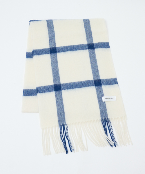 ABAHOUSE（アバハウス） マフラー ウール×カシミヤ チェック マフラー