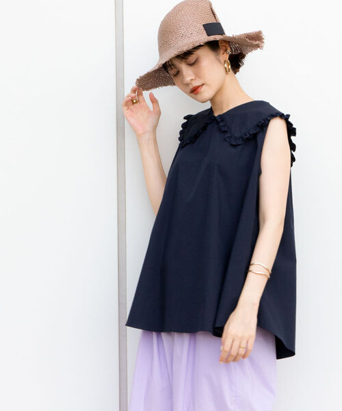 「Rie Miller」 ノースリーブブラウス 38 ホワイト レディース_画像9
