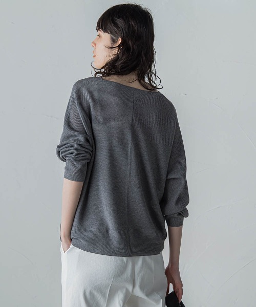 「la.f…」 長袖ニット 7号 ライトブルー レディース_画像4