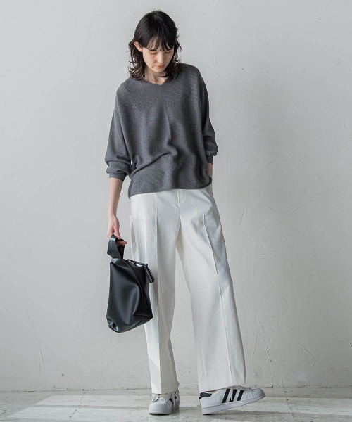 「la.f…」 長袖ニット 7号 ライトブルー レディース_画像5