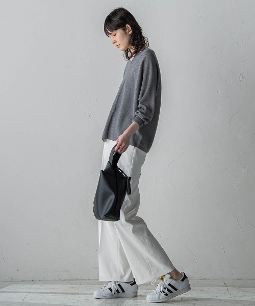 「la.f…」 長袖ニット 7号 ライトブルー レディース_画像6