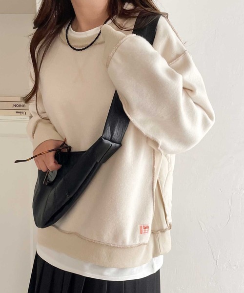 「Java」 スウェットカットソー LARGE モカ レディース_画像2