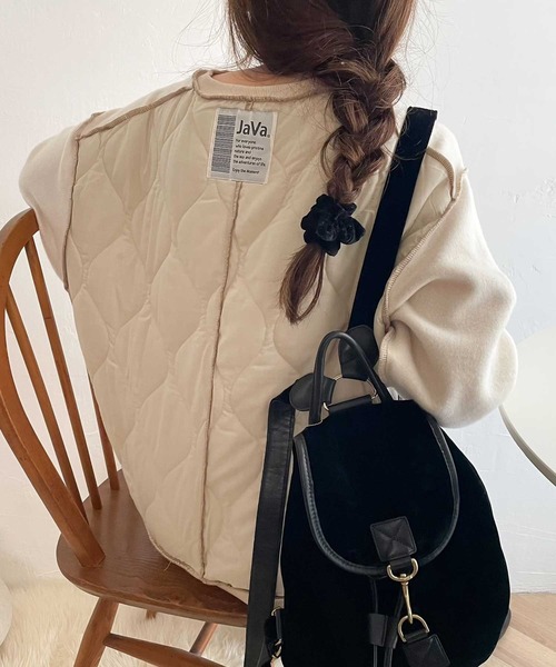 「Java」 スウェットカットソー LARGE モカ レディース_画像4
