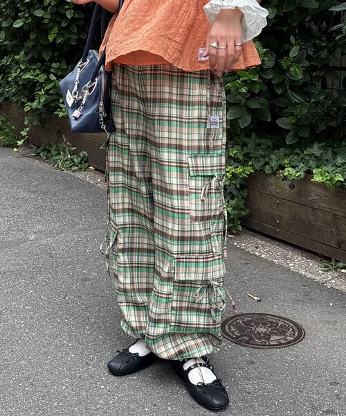 「HELLO.SANFRANCISCO」 カーゴパンツ MEDIUM オレンジ レディース_画像2