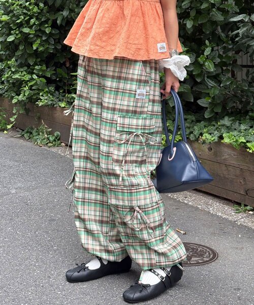 「HELLO.SANFRANCISCO」 カーゴパンツ MEDIUM オレンジ レディース_画像3