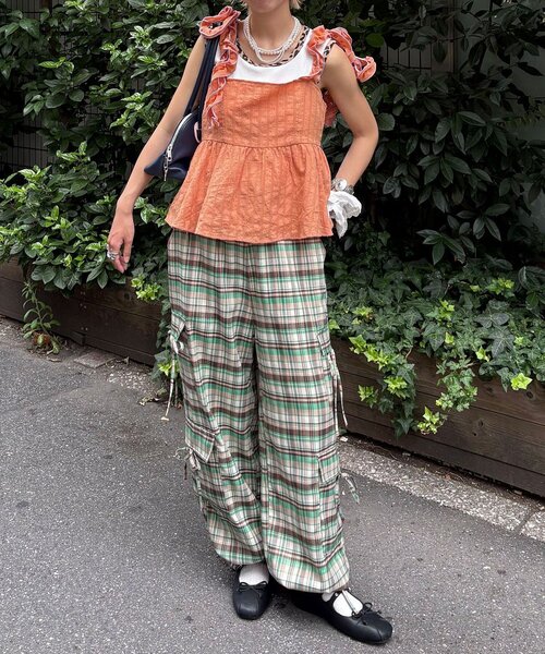 「HELLO.SANFRANCISCO」 カーゴパンツ MEDIUM オレンジ レディース_画像5