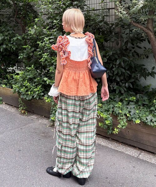 「HELLO.SANFRANCISCO」 カーゴパンツ MEDIUM オレンジ レディース_画像7