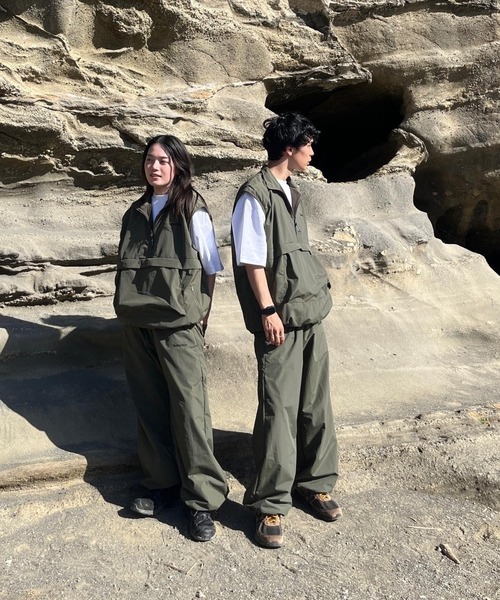 「BROKEN BASE」 イージーパンツ MEDIUM ネイビー メンズ_画像5