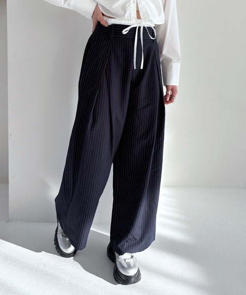 「Heather」 スラックス S ネイビー レディース_画像4