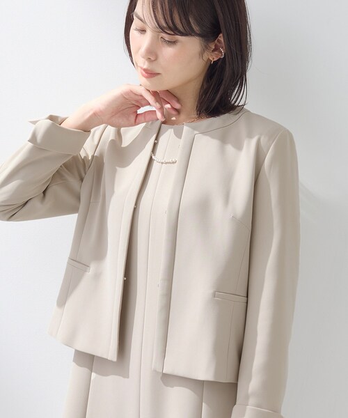 INDIVI（インディヴィ） ジャケット ノーカラージャケット 入学式 卒業