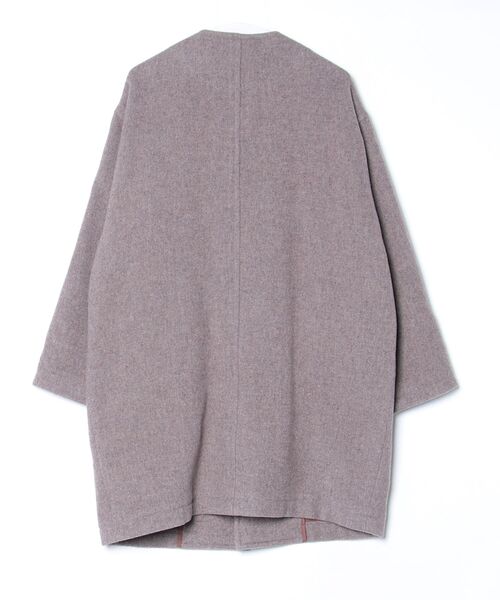 Danton（ダントン） ノーカラーコート 38 ベージュ レディース