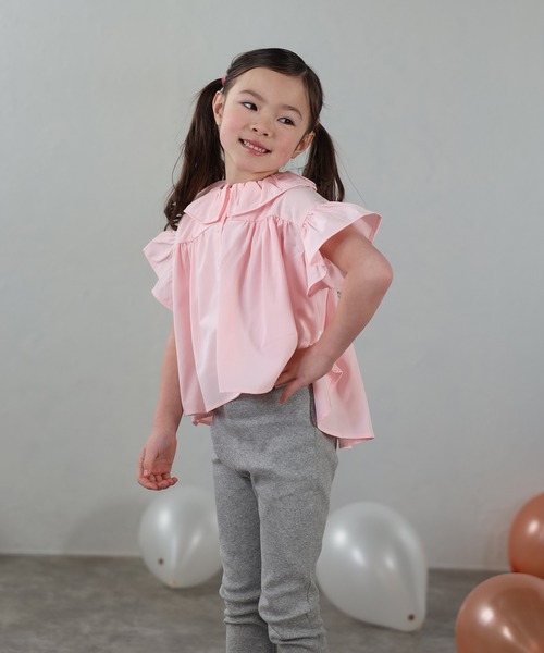 「BONJOUR SAGAN enfant」 「KIDS」半袖ブラウス 130 ライトピンク キッズ_画像8
