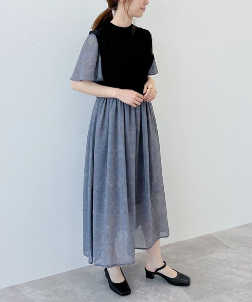 「mysty woman」 半袖ワンピース FREE パープル レディース_画像6