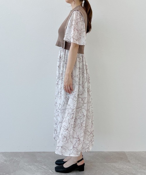 「mysty woman」 半袖ワンピース FREE パープル レディース_画像8