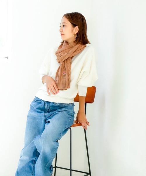 「U.S. POLO ASSN.」 マフラー FREE チャコールグレー レディース_画像7
