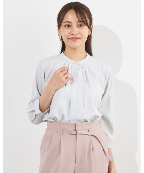 SUIT SELECT uvカット ブラウス シャツ 「おうちで洗えるストレッチ