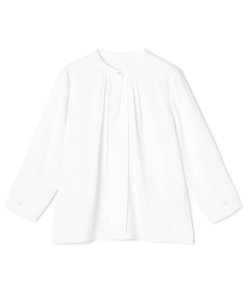 シャツ/ブラウス(長袖/七分) leinwande Belted Sleeve Shirts White WAWA JAPAN 【メール便】 半袖 七分袖 長袖 白 ドビー レディース