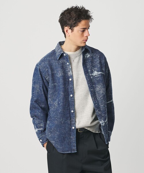 BEAUTY&YOUTHジャガード デニムシャツ ビューティーアンドユース BEAUTY＆YOUTH UNITED ARROWS シャツ ジャガード デニム レギュラー
