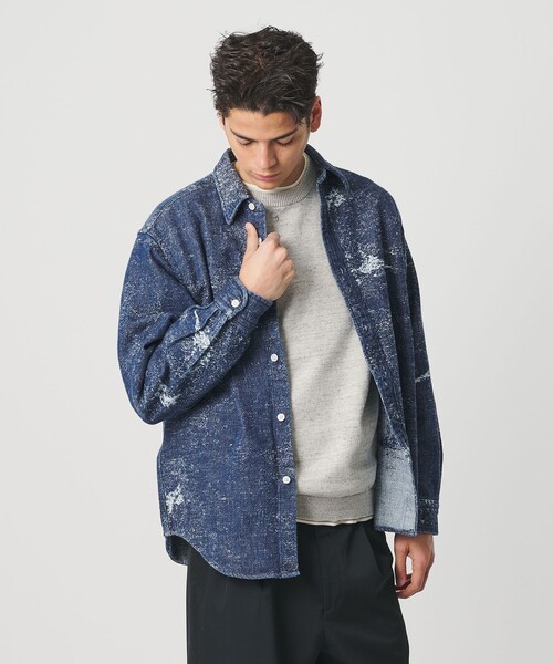 BEAUTY&YOUTHジャガード デニムシャツ ビューティーアンドユース BEAUTY＆YOUTH UNITED ARROWS シャツ ジャガード デニム レギュラー