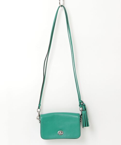 COACH（コーチ） ワンポイントショルダーバッグ - グリーン レディース