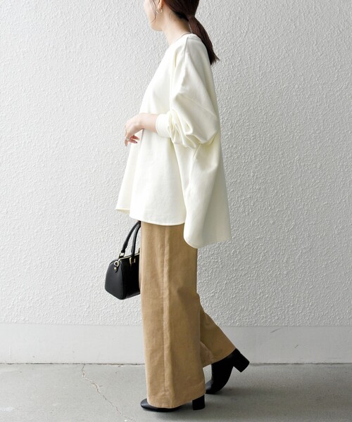 「SHIPS any」 長袖カットソー ONE SIZE チャコールグレー レディース_画像3