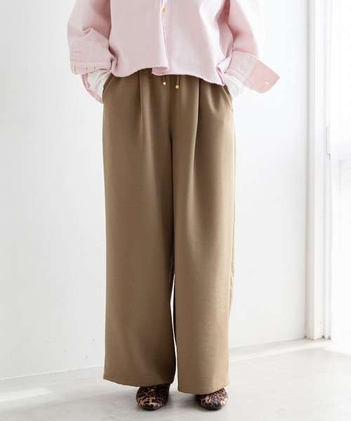 Elura（エルーラ） ワイドパンツ パンツ Wクロスドロストワイドパンツ