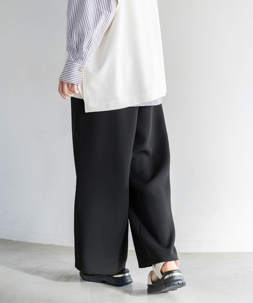Elura（エルーラ） ワイドパンツ パンツ Wクロスドロストワイドパンツ