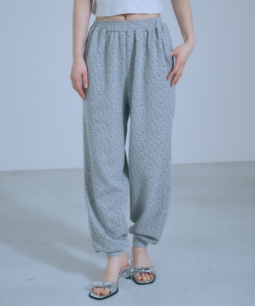 EN NEUME ワイドパンツ パンツ Flower Thermal Jogger レディース