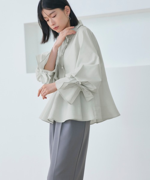 「RUIRUE BOUTIQUE」 長袖ブラウス LL ブラック レディース_画像3