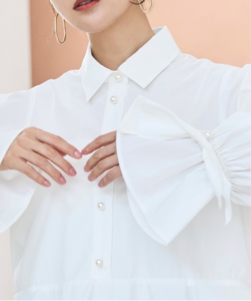 「RUIRUE BOUTIQUE」 長袖ブラウス LL ブラック レディース_画像9