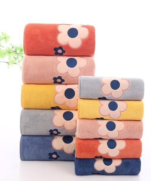 ♡専用♡バスタオル＆ハンドタオル pyornim（ピョルニム） タオル 「2Pセット」フラワーワッペン バス