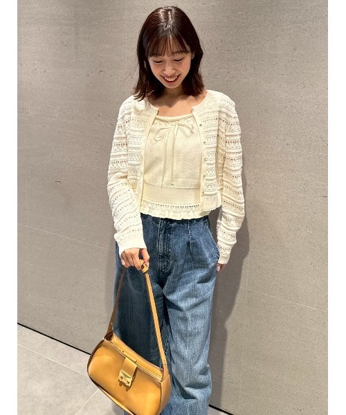 25年✨ほぼ未使用✨セルフォード バリエーションニットアンサンブル 完売 洗える CELFORD（セルフォード） ニット セーター 「洗える」レーシーニット