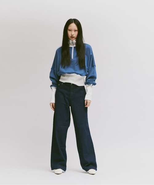 「FEKETE」 スウェットカットソー FREE ネイビー レディース_画像5