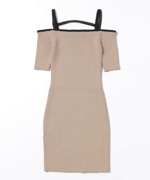 「RESEXXY」 ニットワンピース SMALL ベージュ レディース_画像2