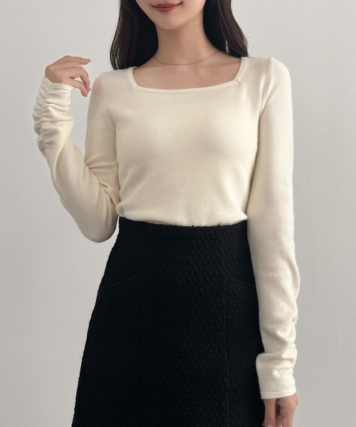 「CENEA」 長袖ニット LARGE アイボリー レディース_画像3