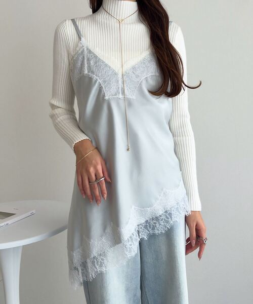 KOBE LETTUCE（神戸レタス） キャミソール サテンレースキャミトップス