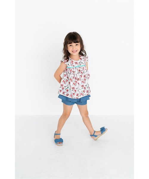 「nino」 「KIDS」デニムショートパンツ 110cm ネイビー キッズ_画像5