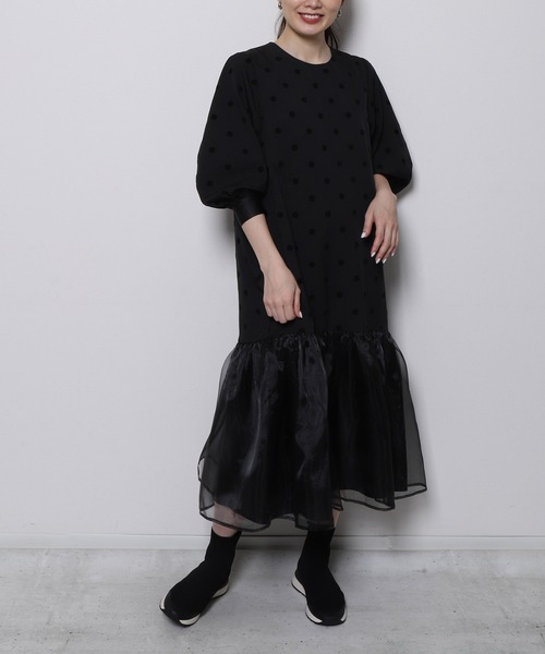 「Re.Verofonna」 ドッキングワンピース MEDIUM ブラウン レディース_画像3