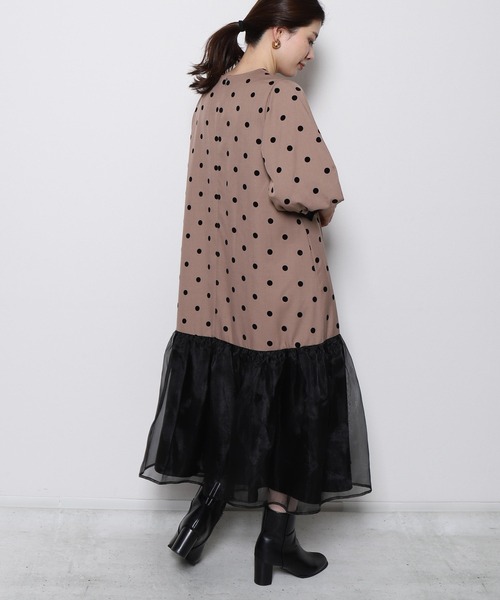 「Re.Verofonna」 ドッキングワンピース MEDIUM ブラウン レディース_画像4