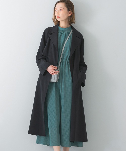「URBAN RESEARCH ROSSO」 トレンチコート 36 ネイビー レディース_画像4