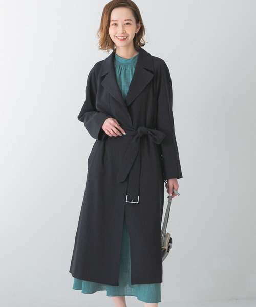 「URBAN RESEARCH ROSSO」 トレンチコート 36 ネイビー レディース_画像5