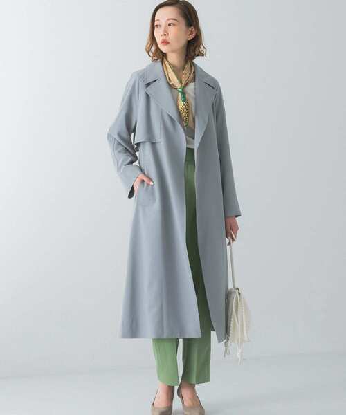 「URBAN RESEARCH ROSSO」 トレンチコート 36 ネイビー レディース_画像6